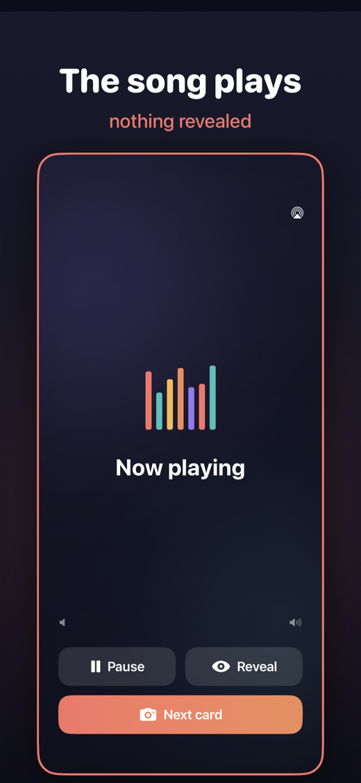 A song playing with no details shown